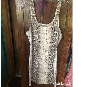 Snake skin tank dress
